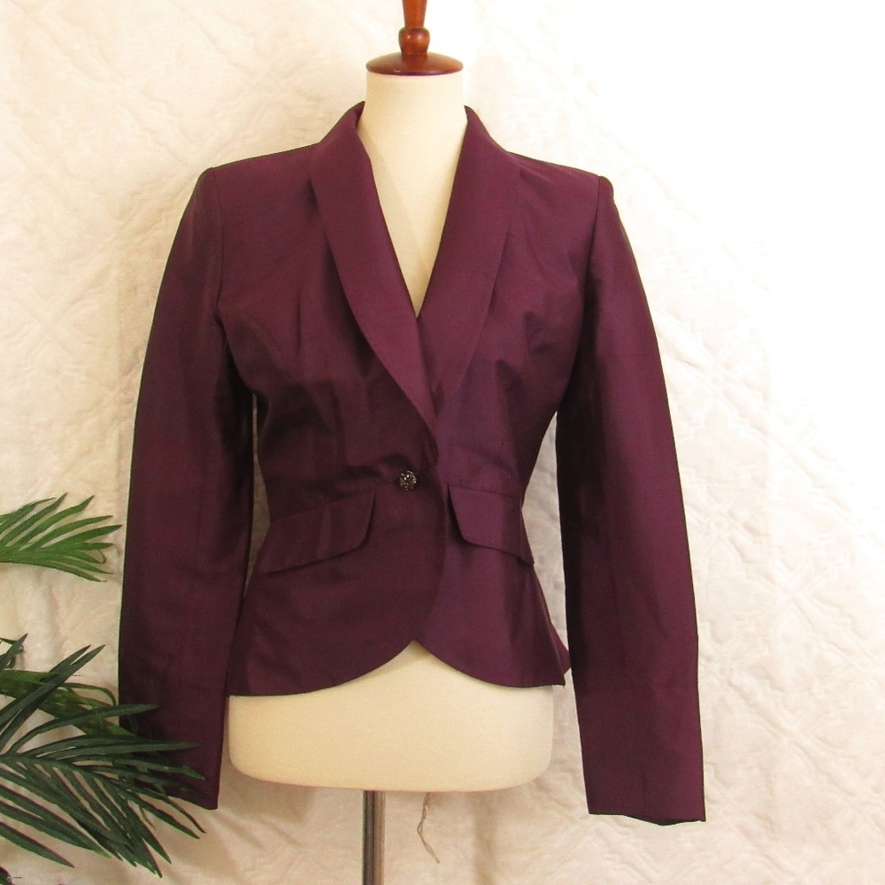 Max Studio Purple Silk Cocktail Jacket